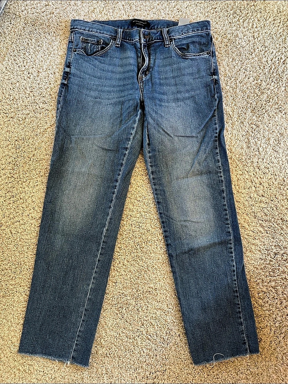 Banana Republic Straight Leg Blue Jeans girlfriend  8